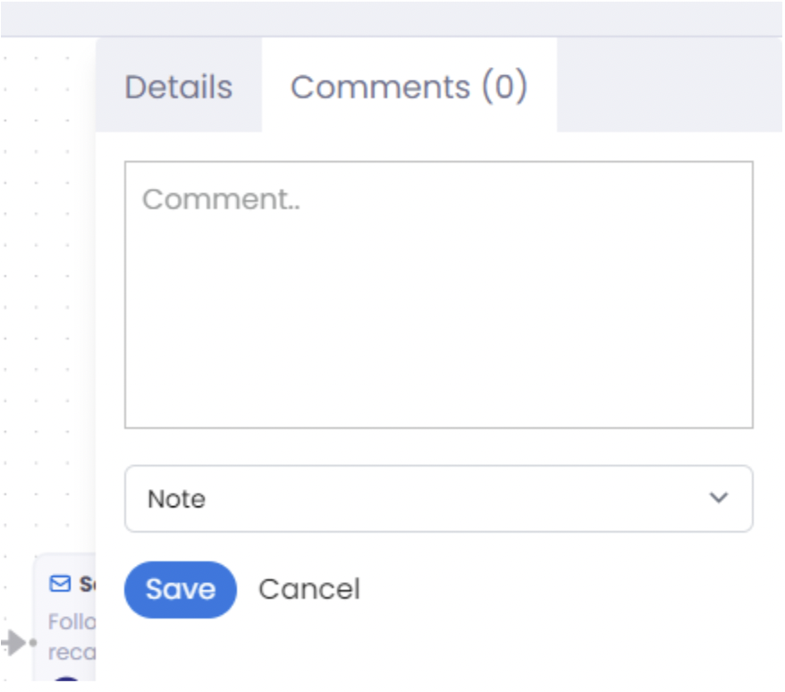 Commenting in Puzzle process mapping dashboard